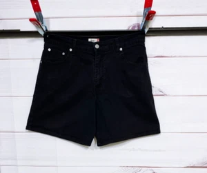 Pantalones cortos para mujer Levi's, talla 12, negros, delanteros planos, 5 bolsillos - Imagen 1 de 6