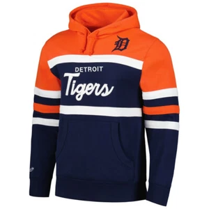 NWT Men's Detroit Tigers MLB Mitchell & Ness Head Coach Pullover Hoodie - Picture 1 of 4