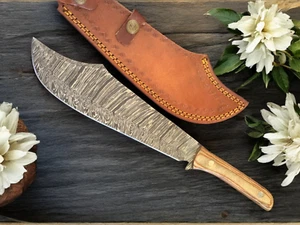 Kukri Hunting Knife | Damascus Steel | Premium Pakka Handle | Handmade | D349 - Picture 1 of 6