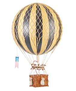 Hot Air Balloon Model Black & White 13" Aviation Hanging Ceiling Home Decor New - Picture 1 of 4