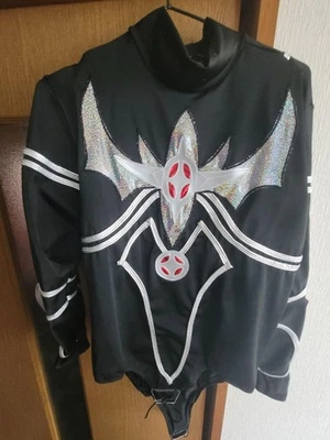 Shima 制作 Jushin Thunder Liger 服装黑色和银色职业摔跤 13 未使用 — 第 1/2 张图片