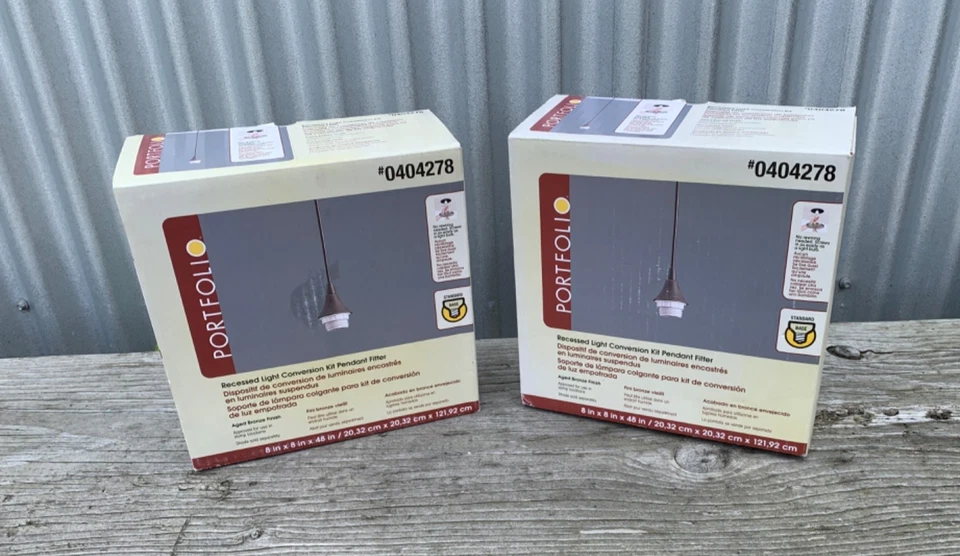PORTFOLIO EMPOTRADO LUZ A COLGANTE KIT CONVERSIÓN # 0404278 (juego de dos) Foto 1 de 1