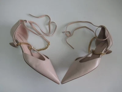 Zapatos de salón Burberry Welton de cuero desnudo con correa en T al tobillo para mujer 37 Foto 1 de 4