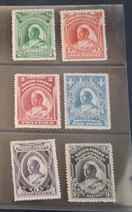 NIGERIA COAST QUEEN VICTORIA 1894 1/2d to 1s SG 51 - 56 Sc 43 - 48 set 6 MLH/MH - Picture 1 of 2