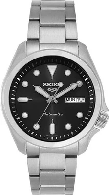 Seiko 5 Sports Black Dial Automatic Stainless Steel SRPE55K1 100M Mens Watch - image 1 of 4