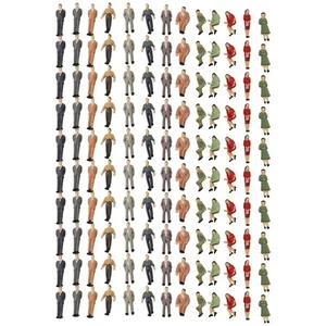 130 Piezas Escala O 148 Figuras Pintadas Personas Pasajero para Maqueta Trenes Calibre O - Imagen 1 de 16