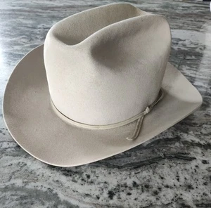 Resistol Vintage XX Beaver Felt Silverbelly Western Plains Cowboy Hat 7 1/4 - Picture 1 of 10