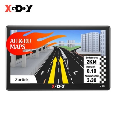 XGODY 718 7" Zoll Auto GPS Navigationsgerät 16GB 256MB für PKW LKW AU EU Karten - Bild 1 von 4