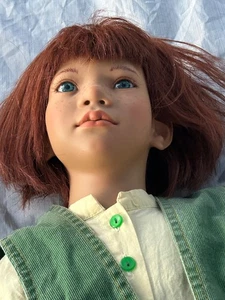 Anette Himstedt doll vintage 1994 "Melvin" 30" vinyl German artist boy doll - Picture 1 of 13