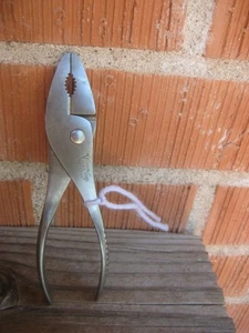 1920er antike 5-1/2" SNAP ON dünne Nase Slip Joint Zange mit verziertem Griff 65 USA - Bild 1 von 15