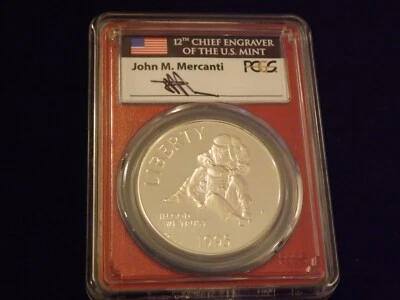 1995-S    $1     CIVIL  WAR     Mercanti label    PCGS PR 70 - Image 1 of 2