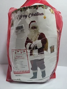 Men's Deluxe Santa Suit 11PC. Christmas Adult Santa Claus Costume Medium - Picture 1 of 3