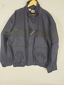 Workrite Benchmark Jacket Sz XXL Navy Blue Black Stripe Nomex Ykk Zippers Cat 2 - Picture 1 of 19