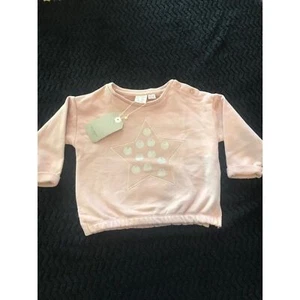 Zara Baby Girl size 3/4 3t 4t Pink Star Sweatshirt - Picture 1 of 4