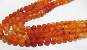 Cuentas facetadas redondas de color sombreado cornalina genuina natural calidad AAA, 4 mm - Imagen 1 de 6