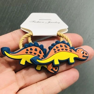 Cute Dinosaur Hairpins -Animal Thread Cloth Hairpin Sweet Hair Clip Barrette 2PC - Picture 1 of 36