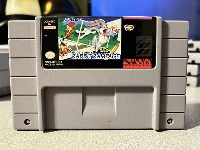 Bugs Bunny in Rabbit Rampage (Nintendo SNES, Authentic ) Tested & Works, PAL - Image 1 of 4
