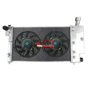 Aluminum Radiator+FAN For 1991-2001 PEUGEOT 106 GTI&RALLYE/CITROEN SAXO/VTR - Picture 1 of 8