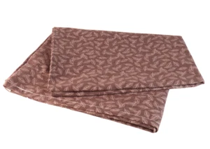 Leaves Brown Autumn Soft Flannel Calico Fabric Pillowcase 20" x 31" handmade - Picture 1 of 4