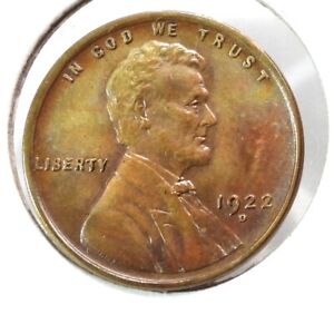 1922-D Lincoln Wheat Cent in Uncirculated (BN) Condition KM#132   (186)