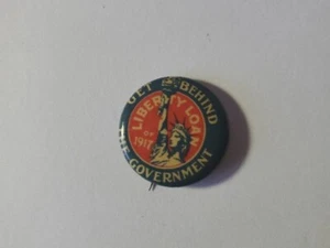 Get Behind the Government - 1917 WWI Button - Pin - Liberty Loan - Bild 1 von 7