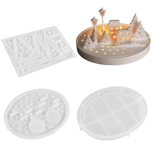 3D House Candle Holder Silicone Mold Casting Expoxy Resin Mould Making Tool - Picture 1 of 12