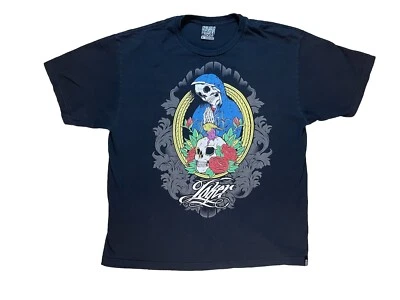 Camiseta De Colección Años 90 Y2k Virgen María Calavera Joker Para Hombre XL Negra Chicano LA Foto 1 de 4