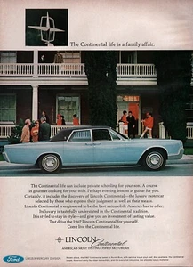 1967 Lincoln Continental "A Family Affair" Original Color Ad - Picture 1 of 1