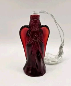 Lenox Red Glass Angel Ornament - Picture 1 of 4