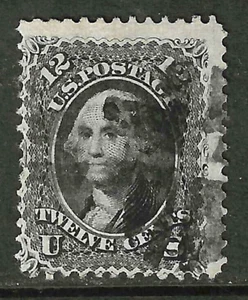 Sc #69 Fancy Cancelar 12 centavos Washington 1861-62 Guerra Civil EE. UU. 24F37 - Imagen 1 de 2