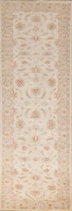 Traditional Chobi Peshawar Oriental 10' Rug Runner Hand-Knotted Ivory 3x10 ft - Picture 1 of 20