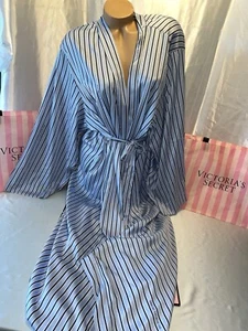 Victorias Secret Satin Robe Striped Logo Full Length XS/S - Bild 1 von 5