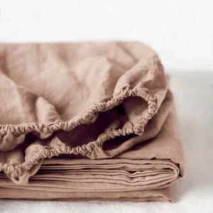 Cafe Creme Linen Fitted Sheet - Picture 1 of 6