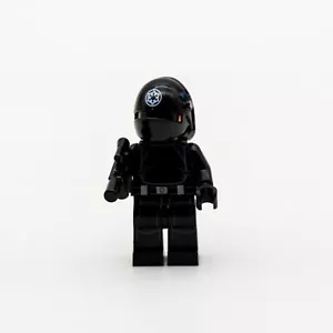 Star Wars Imperial Gunner Minifig Black Helmet White Logo Blaster LEGO sw1045 - Picture 1 of 4