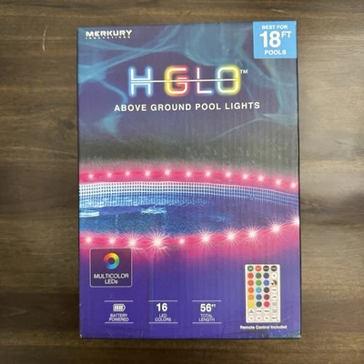 Merkury HGLO LED 56FT Rope Lights for 18ft Above Ground Pool w/ Remote - NEW! - Image 1 of 4