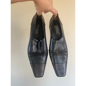 Paul Green Munchen Tacones Bajos Cuero Marrón Puntera Cuadrada Detalle fruncido UK 7 US 9.5 - Imagen 1 de 7