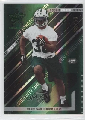 2004 Leaf Rookies & Stars Longevity Rookie Emerald /50 Derrick Ward #216 RC - Image 1 of 2