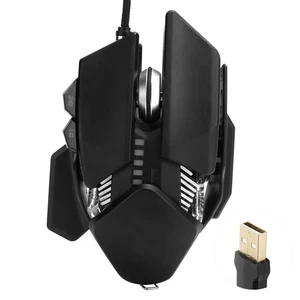 Mechanical Mouse Ergonomic Gaming Adjustable Tail Wired Computer Supplies ESE - Picture 1 of 23