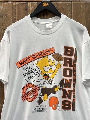 Cleveland Browns NFL Bart Simpson unisex blanco manga corta QT5525 Foto 1 de 3