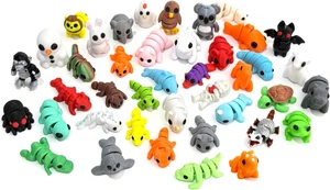 41Pcs Mini Animal Figurines Set,3D Printed Little Animals Articulated Flexible F - Picture 1 of 12