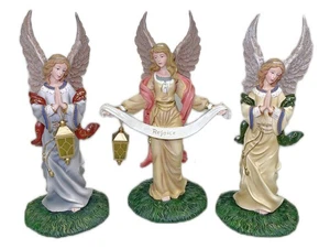 3 Engel Thomas Kinkade Hawthorne Village Krippe 7" Figur 2007 - Bild 1 von 8