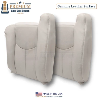 Fundas de asiento delanteras neutras de cuero genuino neutras para Chevy Suburban 2003-2006 Foto 1 de 4