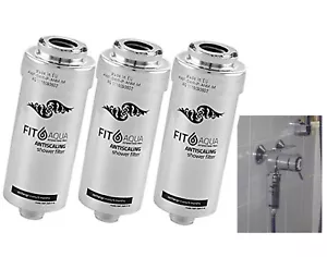 3 x Duschfilter FitAqua Antiscaling Wasserfilter für Dusche gegen Chlor und Kalk - Bild 1 von 8