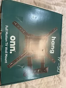 onn. Full Motion TV Wall Mount for 19" to 50" TV's, up to 90° Swivel and 15° T - Picture 1 of 3