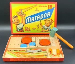 MATADOR KORBULY Wood Building Toy Game Construction Set Block Brick Austria 1950 - Picture 1 of 12