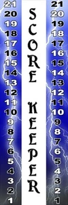 Blue lightning Cornhole Game Score Keeper vinyl graphic decal - Picture 1 of 1