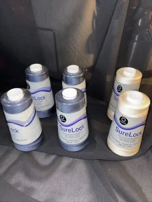 Coats SureLock Polyester Serger Thread 3000 yds each 0424 Navy (4) 0025 White(2) - Image 1 of 4