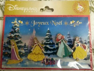 Princesses Xmas set Rapunzel Belle Ariel Snow White Disney Paris Dlp 2019 Pins - Picture 1 of 7