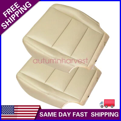 Fit For 2008-2012 Honda Accord Driver&Passenger Bottom Leather Seat Cover Beige - Image 1 of 4