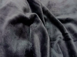 Fleece fabric blanket touch pilou anthracite grey - Picture 1 of 1